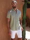 AHME SAMPS ARTICLE # 3743 Short Sleeve Linen Blend Shirt