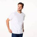 AHME SAMPS # 3728 Men's Basic Crew Neck T-Shirt White