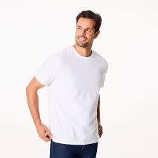 AHME SAMPS # 3728 Men's Basic Crew Neck T-Shirt White